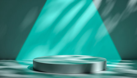 3d render, abstract background, round pedestal, podium for product presentation, mock upの素材