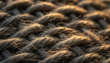 rope close up with shallow depth of field. abstract background.の素材