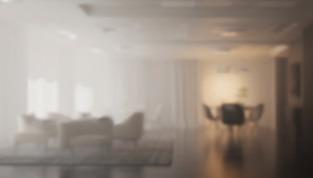 Blurred image of modern office interior for background usage. Abstract background.の素材