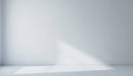 White empty room with shadow on the wall. 3d rendering.の素材