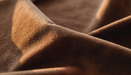 Close up of brown fabric texture. Abstract background and texture for design.の素材