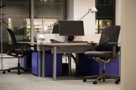 empty office space in a businessの写真素材