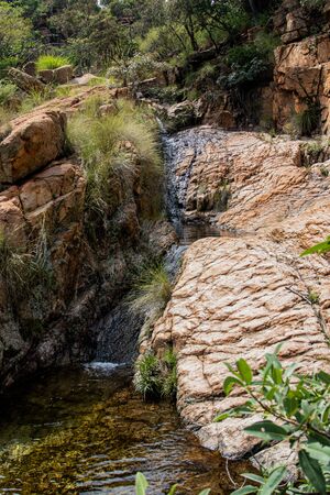 A mountain stream in the Magaliesberg Mountain rangeの写真素材