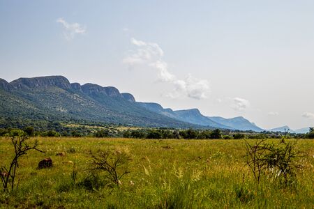A view of the Magaliesberg Mountain rangeの写真素材