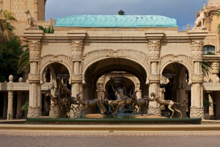 Lost City or Sun City is a Luxury Hotel with a grand entrance, South Africa. Famous five star Hotelのeditorial素材