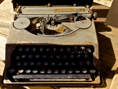 Old antique typewriterの写真素材