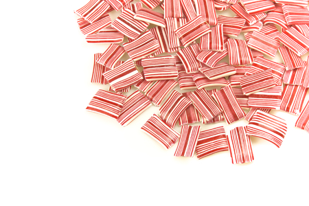 Pile of candy on a white backgroundの写真素材