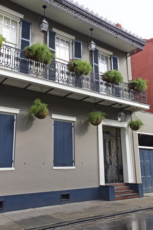 New Orleans, French Quarter and architecture, Louisiana, USAのeditorial素材