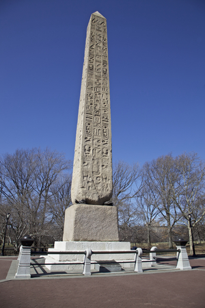 Cleopatra's Needle from Egypt a Egyptian obelisks was erected in Central Park on 22 February 1881のeditorial素材