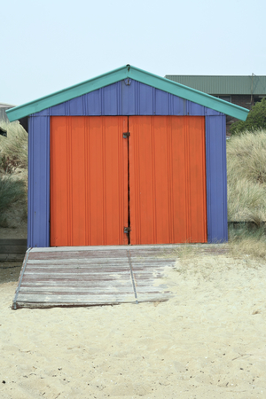 Colorful Beach Huts at Brighton Beach Near Melbourne, Australiaの写真素材