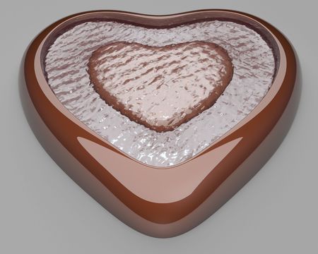 Water  Heartの写真素材