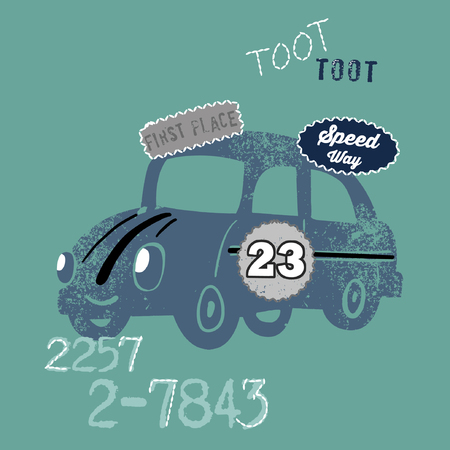 Artwork Design with Cute Vehicle, carのイラスト素材