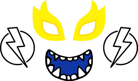 vector super hero masks in flat styleのイラスト素材