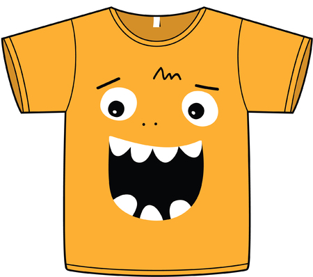 funny face graphic for t-shirtsのイラスト素材