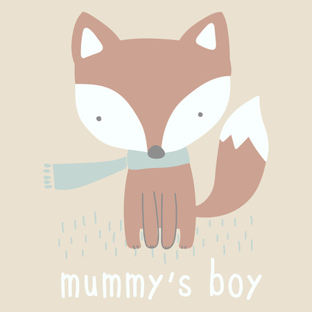 cute little foxのイラスト素材