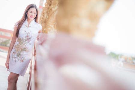 Asian Chinese woman in Traditional Chineseの写真素材