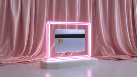 Explore the future of digital payments with this sleek graphic representation.の素材