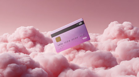 Explore the fusion of digital finance and creativity in a whimsical cloud environment.の素材