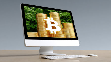 Exploring Bitcoin's rise and its impact on digital finance and investment trends.の素材