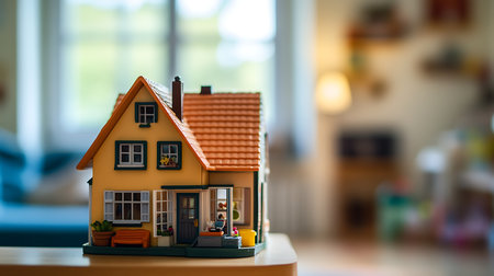 A delightful miniature house captures the essence of cozy living perfect for home decor enthusiasts.の素材
