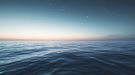 Witness the serene beauty of calm ocean waves at dusk capturing tranquility and peace.の素材