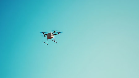 Drone flight showcase clear sky aerial photography technology perspective innovationの素材