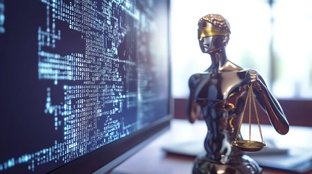 Analyzing justice system trends digital environment legal representation data-driven insightsの素材