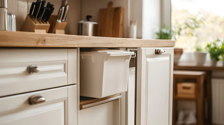 Explore innovative ideas for effective kitchen waste management to enhance organization.の素材