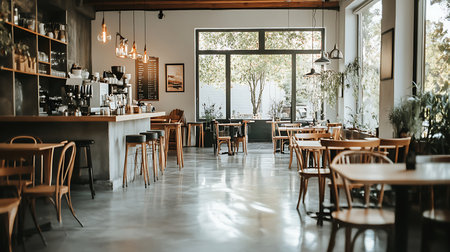 Explore serene urban interiors that blend minimalist design with natural light for a tranquil experience.の素材