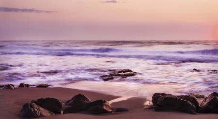 Dawn at the Beachの写真素材