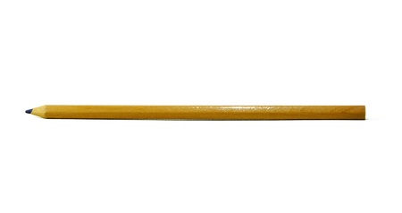 Wooden pencil isolated on white backgroundの写真素材