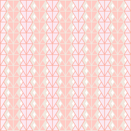 Geometric pattern in pink, old rose (orange), and gray colors;  Use as background, texture in graphic designs; or print on products such as tile, fabric, etc.のイラスト素材