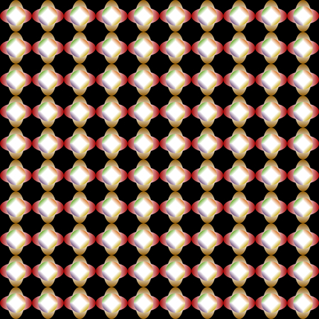 Abstract colorful gradient pattern of circle and ellipse shapes on black background. Vector illustration.のイラスト素材