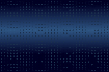 Digital binary data on blue gradient background. Vector illustration, EPS10. Use as background,...