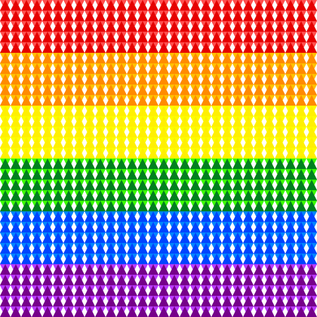 Colorful rainbow texture background of gradient colors, vector illustration, EPS10. There are six colors; red, orange, yellow, green, indigo / blue, and violet / purple.のイラスト素材