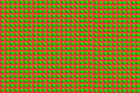 Abstract bumpy surface texture of green round dots on red background, Christmas theme. Vector illustration, EPS10. Can be used as background, backdrop, image montage in graphic design, book cover, etcのイラスト素材