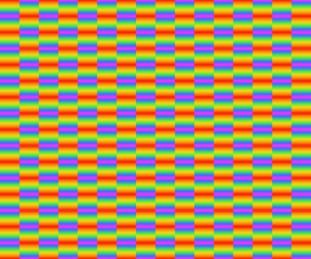 Colorful seamless checkered pattern of gradient rainbow colors, vector illustration, EPS10. There are six colors; red, orange, yellow, green, indigo / blue, and violet / purple.のイラスト素材