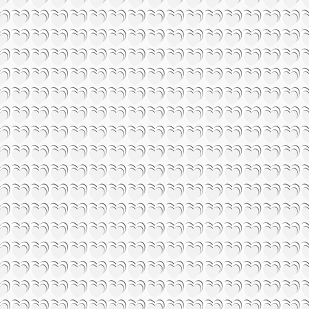 Seamless pattern of small heart on big heart texture in black and white on light gray background. Flat design vector for wallpaper, gift wrap paper, tile prints. Valentines day, love concepts.のイラスト素材