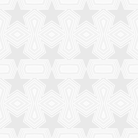 Seamless geometric pattern of gray stars and polygon shapes with white lines. Flat design vector illustration, EPS10. Use as background, wallpaper, gift wrap paper, tile and fabric print.のイラスト素材