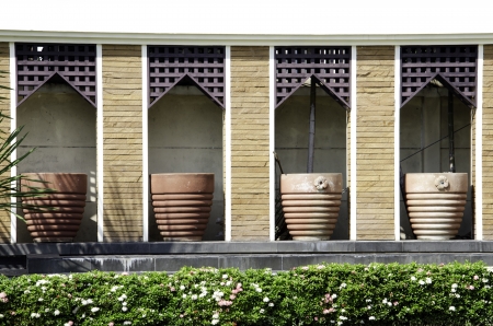 Pots for home decor and wallの写真素材