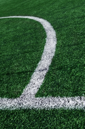 White line on football field