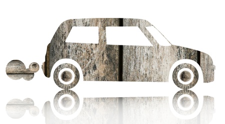 Car symbol with white background の写真素材