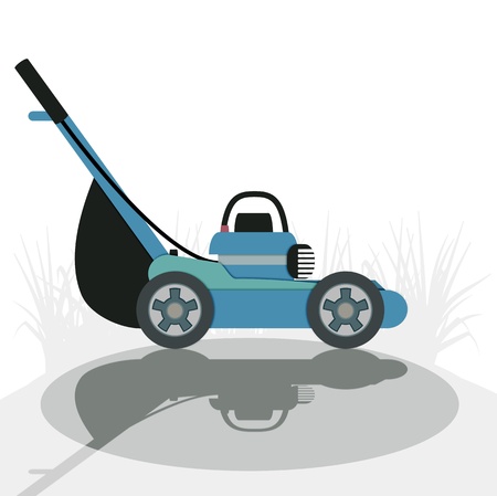 Mower with a white background のイラスト素材