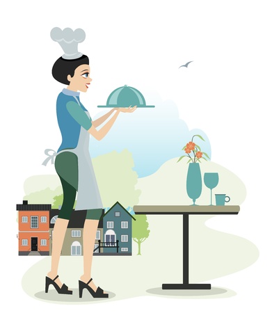 Cook foods are billing the city as a backdropのイラスト素材