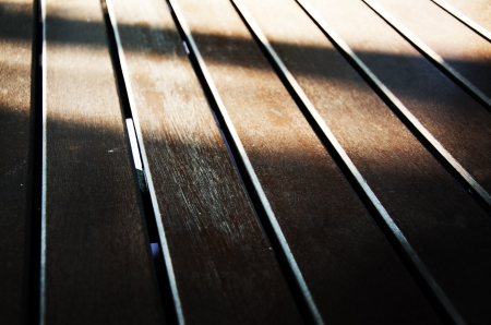 Wood floors with light shining through の写真素材