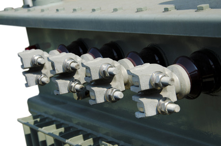 Nuts and electrical equipment with a white 