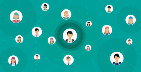 Social Network Connect network both men and women.のイラスト素材