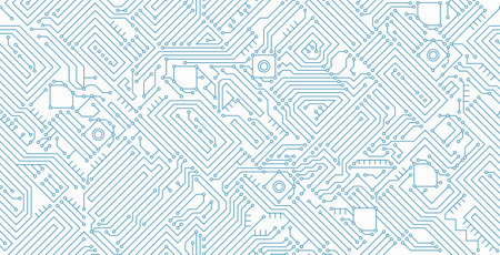 Seamless background of electronic circuits and motherboard technology.