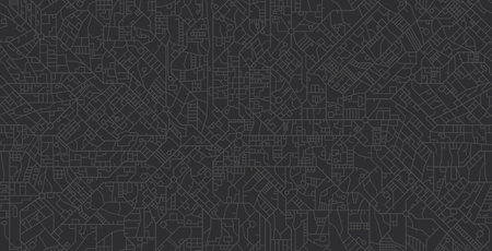 Seamless city street map on black background.のイラスト素材