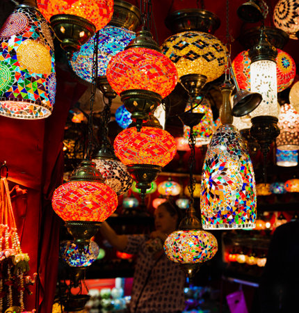 Inside the Grand Bazaar in Istanbul. High quality photoの写真素材